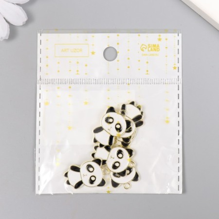 Decor for creativity metal, enamel "Little Panda" 2.5x1.6 cm-4
