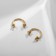 Circular in an eyebrow (piercing), spike, d = 8 mm, pair, gold color