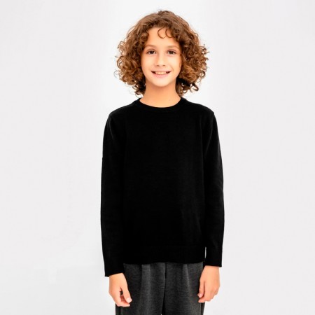 Jumper for a boy school, black color, height 152 cm