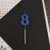 Candle for the cake, the number "8", blue.