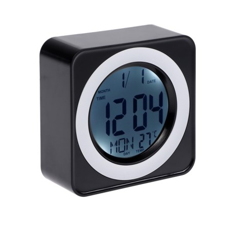 Luazon LB-20 alarm clock, temperature, backlighting triggers from cotton, black-1