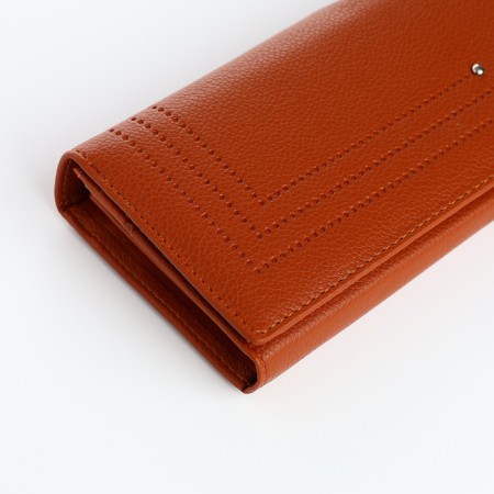 Women's wallet on magnets, brown color-2