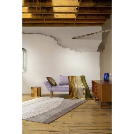 Cotton carpet with a drawing Rice Plantation Terra, size 200x300 cm-3