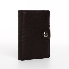 Male purse on Magnet, 3 in 1, for bills, auto documents and passports, brown color