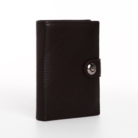 Male purse on Magnet, 3 in 1, for bills, auto documents and passports, brown color