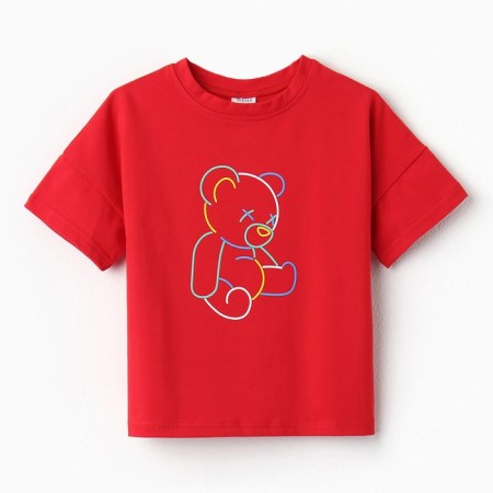 Children's Minaku T -shirt "Gummy Bear", red color, height 110 cm-4
