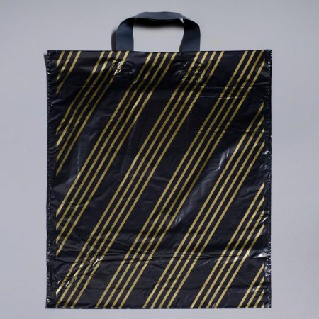 Golden strip package, plastic with a loop pen, 38 x 45 cm, 45 μm