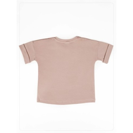 Children's jump (T-shirt, shorts), height 110-116 cm, beige color-10