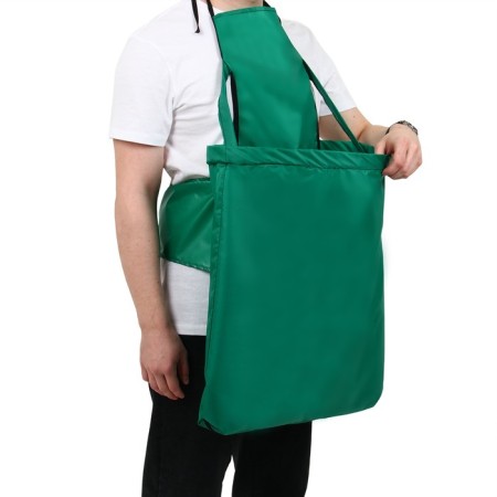 Apron for harvesting, one zipper pocket, green, Kangaroo, Greengo-1