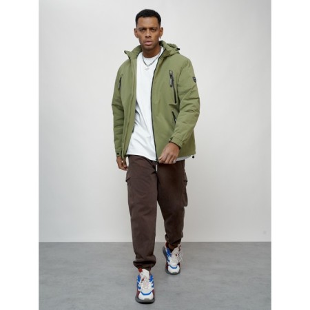 Male spring jacket, size 58, green color-16