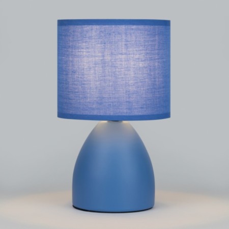 Rivoli Nadine 1he14 table lamp, 40 watts Ceramics Blue with lampshade-7