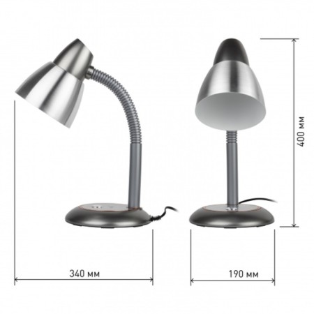 E27, 40W desktop lamp, gray color-2