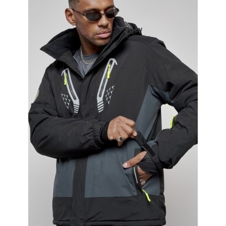 Male winter ski costume, size 56, black color-11