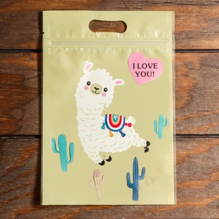 Gift package, with zip-lock fastener, 15 x 22.5 cm, mix-3