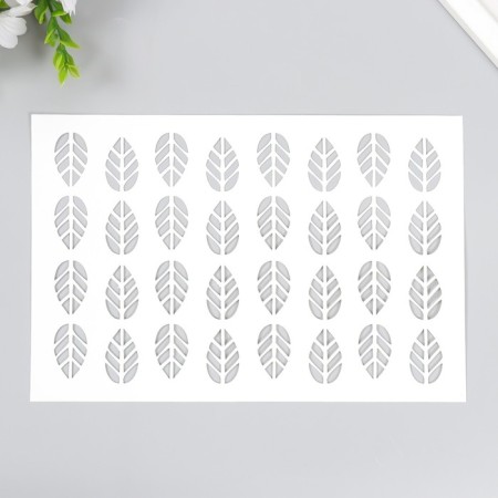 Plastic stencil "leaves" 24x16 cm