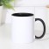 Coraming mug of ceramic with a logo, white color, volume 320 ml, black bottom