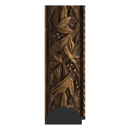 Mirror with engraving in the baguette frame, Byzantium bronze 99 mm, 59x76 cm-2