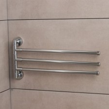 Holder for towels with three rotary panels of Accoona A121-3, color chromium