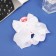 Hair set "Schoolgirl" (elastic band 10 cm, clamp 9 cm) classic volume, white
