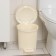 Garbage container with pedal Svip Ajur, 6 l, ivory color