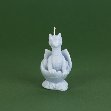 Interior curly candle "Dragon", gray, without aroma