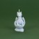 Interior curly candle "Dragon", gray, without aroma