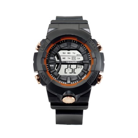 Men's washing watches, silicone strap, black