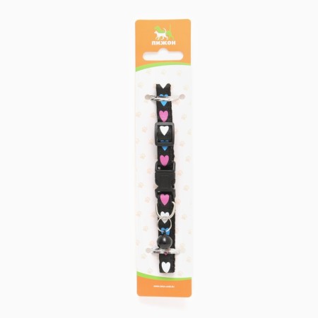 The two -layer collar with the Fastex "Hearts" 30 x 1 cm, black-7