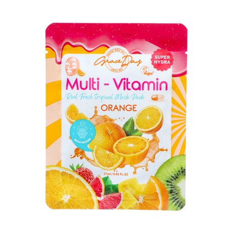 Facial mask for the face Grace Day multivitamin, with orange, 27 ml