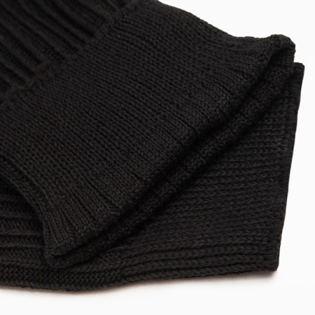 Men's socks with a terry followed, the color is black, size 27-2