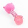 Toy for dogs 3-in-1 "Hippo": cable, soft with a squeak, tpr ball, 20 cm, pink