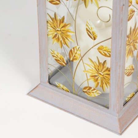 Spinker "Flowers" LED from 3HaAA batteries with a gray with a golden patina 14x14x29.5 cm Risalux-3