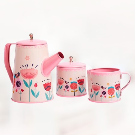Set of metal dishes "tea party", 14 items-6