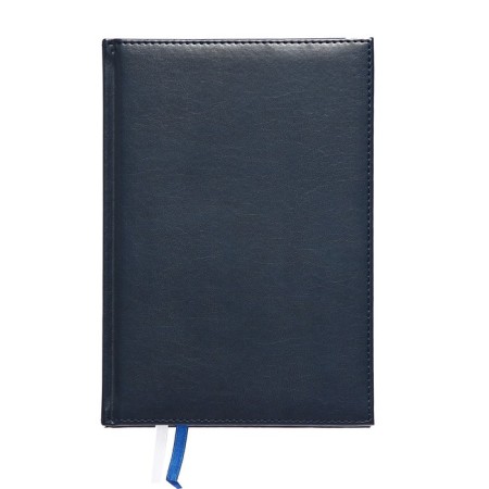 Leduced Diary A5 160 sheets attomex.visa, solid cover of artificial leather with foam rubber, block 70 g/m2, blue