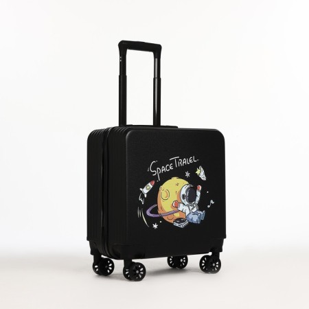 Baby suitcase 31 l (s), lightning department, 4 wheels, black color-1