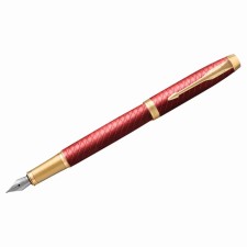 Fright pen Parker Im Premium F318 Red GT F, stainless steel case, blue ink