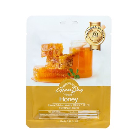 Grace day fabric mask with honey, 27 ml
