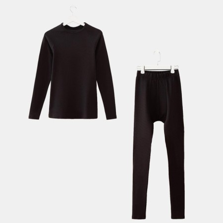 Thermo set of men's (jumper, trousers) Black color, river 58-9