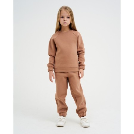 Children's costume with the basis (jumper, trousers) KAFTAN "BASIC Line" R.38 (146-152), coffee-7