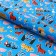 Glossy packaging paper, blue tractor, 70x100 cm