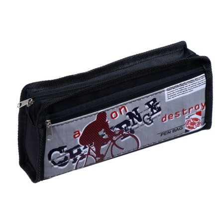School Penal on a zipper 2 branches "Bicycle", mix-4
