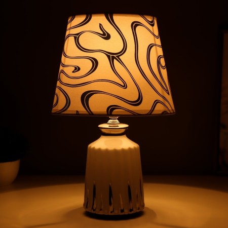 Board lamp "Nicole" E14 40W silver white 20x20x33cm-1