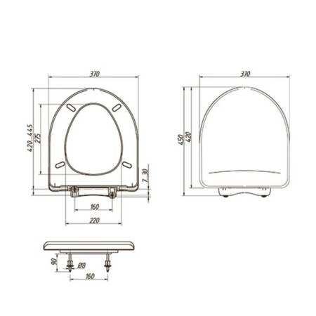 Orio KV1-1 toilet seat, adjustable, white-5