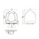 Orio KV1-1 toilet seat, adjustable, white