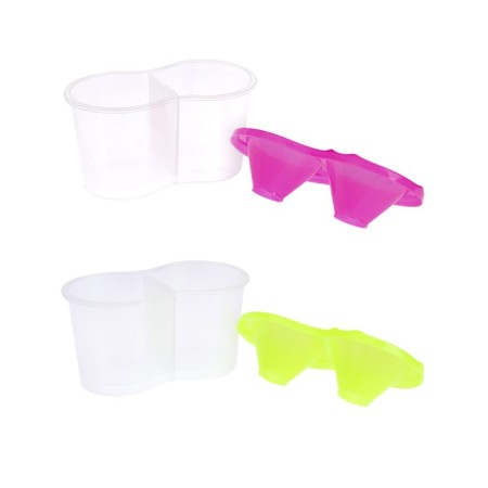 Double 300 ml glasses, “flashlights” Calligrata, neon mix-1
