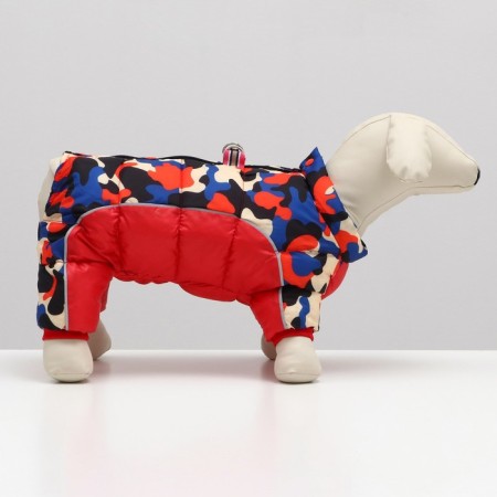The jumpsuit printed with the lock on the back, size 12 (DS 28, OG 38, Osh 27 cm), red-1