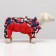 The jumpsuit printed with the lock on the back, size 12 (DS 28, OG 38, Osh 27 cm), red