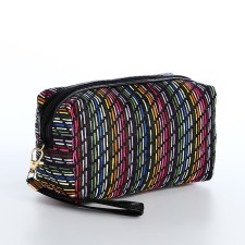 Cosmetic bag with lightning, black color