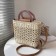 Handles for the bag wooden, 12 × 8.5 cm, 2 pcs, dark brown color