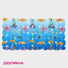 The rug anti -slip into the bathtub on the suction cups of the Laguna Dolyan, 35 × 69 cm